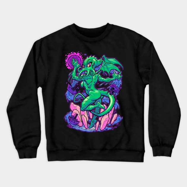 CALL OF CTHULHIA Crewneck Sweatshirt by beastpop